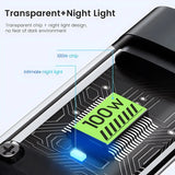 Transparent Luminous 3-In-1 Super Fast Charging Cable, 3 in 1 Charging Cable, Universal with Type-C Micro for Iphone15 14 13