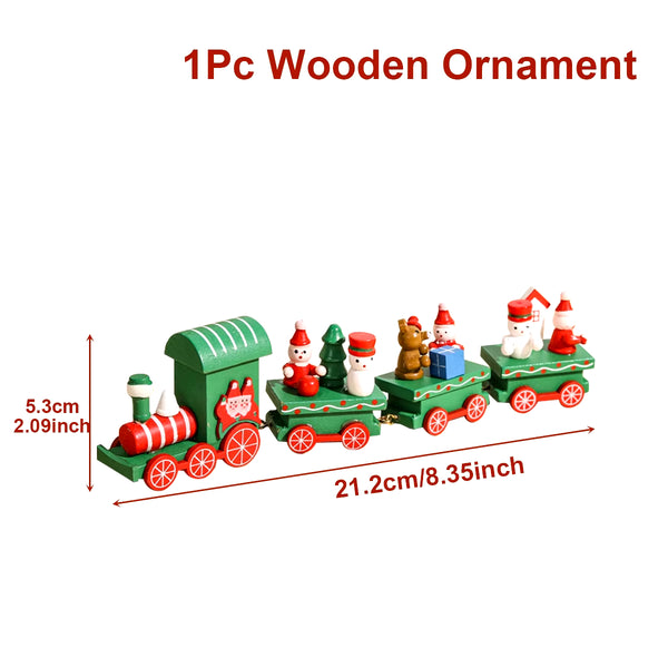 Little Train Wooden Christmas Decorations for Home 2024 Xmas Decor Christmas New Year 2024 Christmas Ornaments Christmas Noel