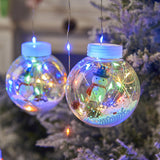 10PCS LED Christmas Curtain Lamp Fairy Snowman Wishing Ball Lamp String Christmas Window Decoration Christmas Light Room