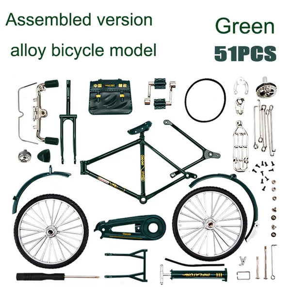 Mini Retro Alloy DIY Bicycle Diecast Model