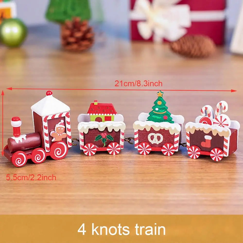 Little Train Wooden Christmas Decorations for Home 2024 Xmas Decor Christmas New Year 2024 Christmas Ornaments Christmas Noel