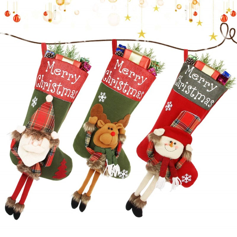 Christmas Plush Sock Set (Tree Pendant Decorations)