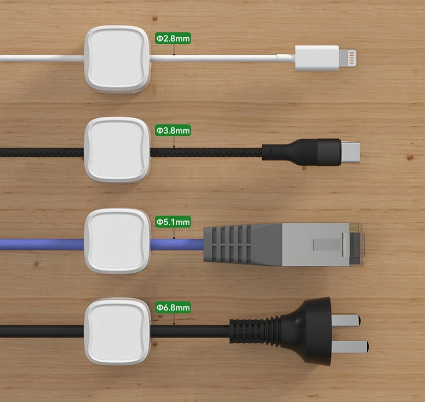 Magnetic Cable Clip under Desk Cable Management Adjustable Cord Holder Wire Organizer and Cable Management Wire Keeper