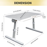 Lap Desk for Laptop with LED Light and Drawer, Adjustable Stand for Bed, Sofa, Study, Reading