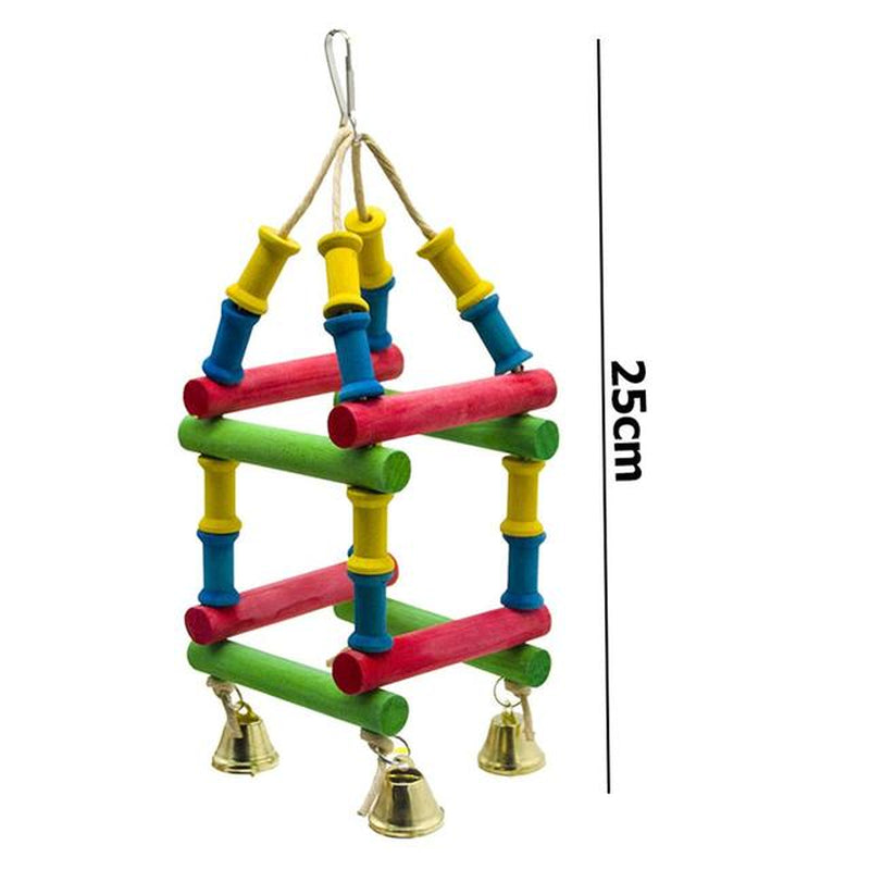 Parrot Toys Macaw Hanging Acrylic with Bells Bites Chew on Cages Cockatoo Stand Rack Swing Bird Toy Pet Product