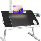 Lap Desk for Laptop with LED Light and Drawer, Adjustable Stand for Bed, Sofa, Study, Reading