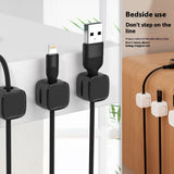 Magnetic Cable Clip under Desk Cable Management Adjustable Cord Holder Wire Organizer and Cable Management Wire Keeper