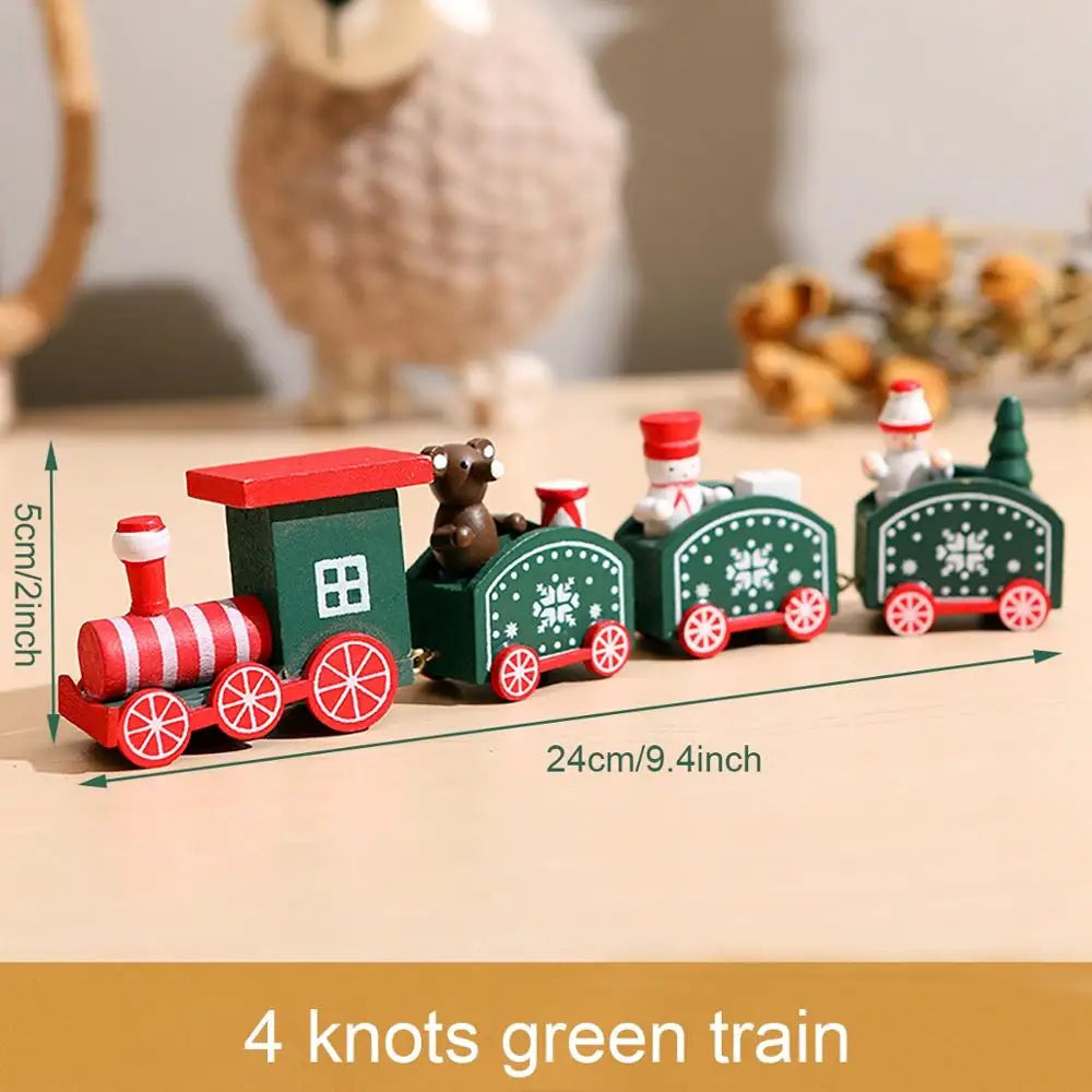 Little Train Wooden Christmas Decorations for Home 2024 Xmas Decor Christmas New Year 2024 Christmas Ornaments Christmas Noel