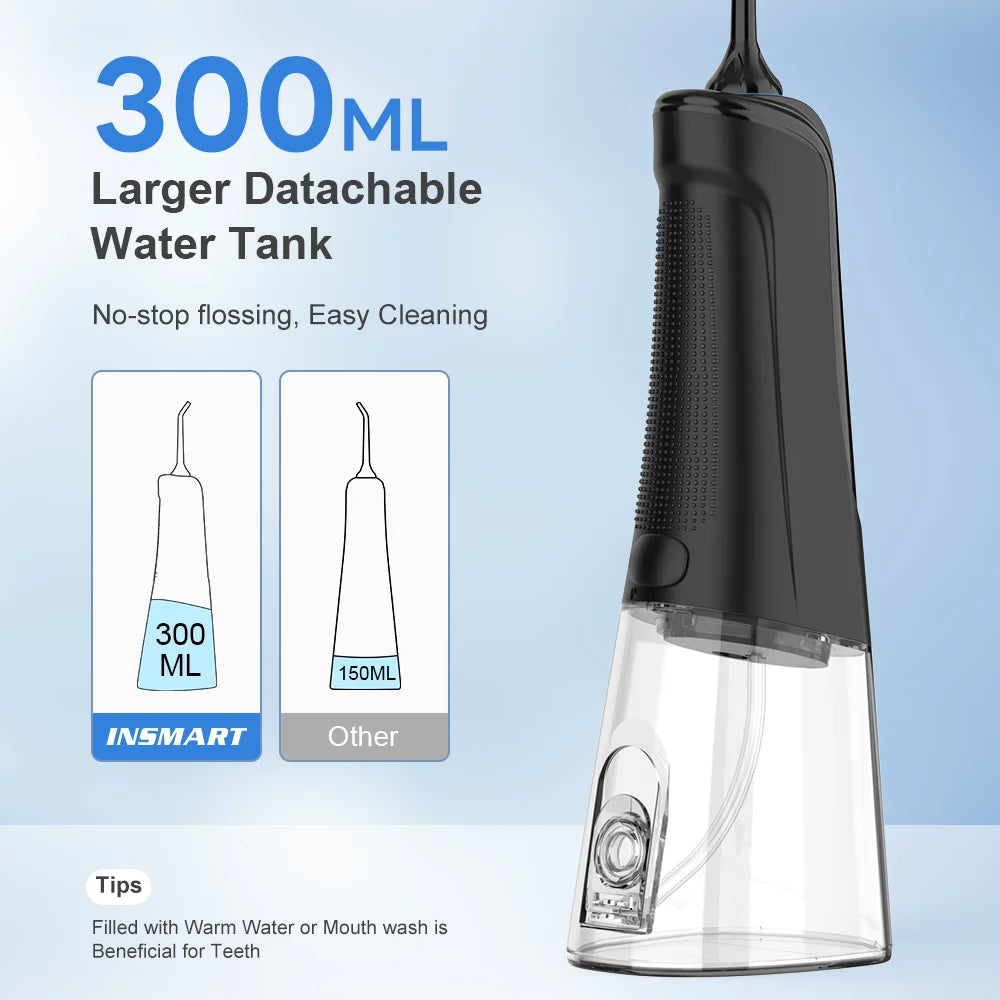 Dental Water Jet Flosser (300ML Teeth Cleaner)