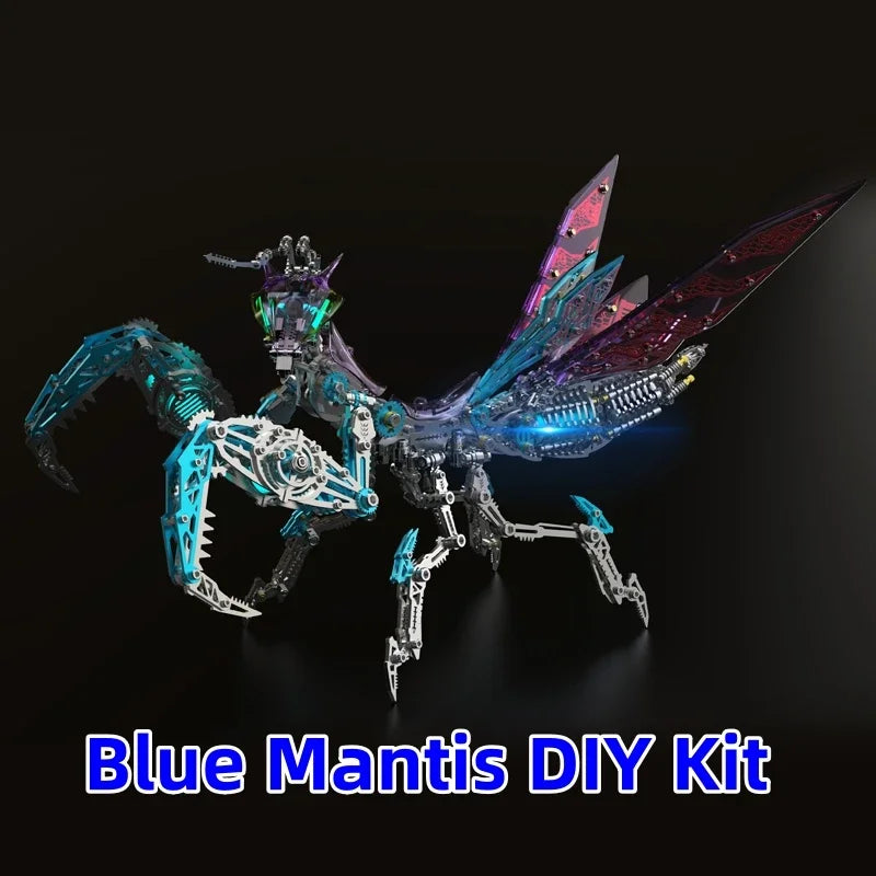 Mechanical Mantis Metal Model Kits DIY Punk Mantis Stainless Steel Insects Assembly 3D Puzzles Toy for Adults Kids - 1000+PCS