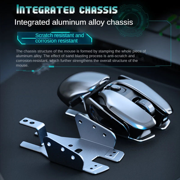  Metal 2.4G Rechargeable Wireless Mute 1600DPI 