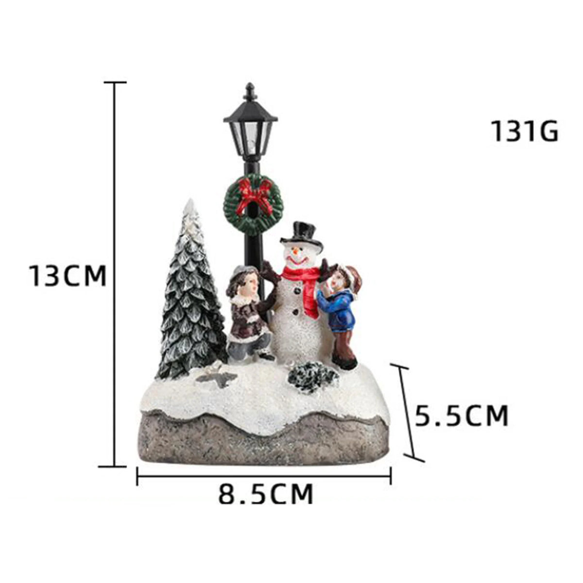 Christmas Scene Village House Snowmen Lighted Christmas Miniature Christmas Village Set for Gift Christmas Decor Micro Landscape