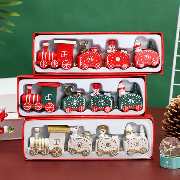 Little Train Wooden Christmas Decorations for Home 2024 Xmas Decor Christmas New Year 2024 Christmas Ornaments Christmas Noel