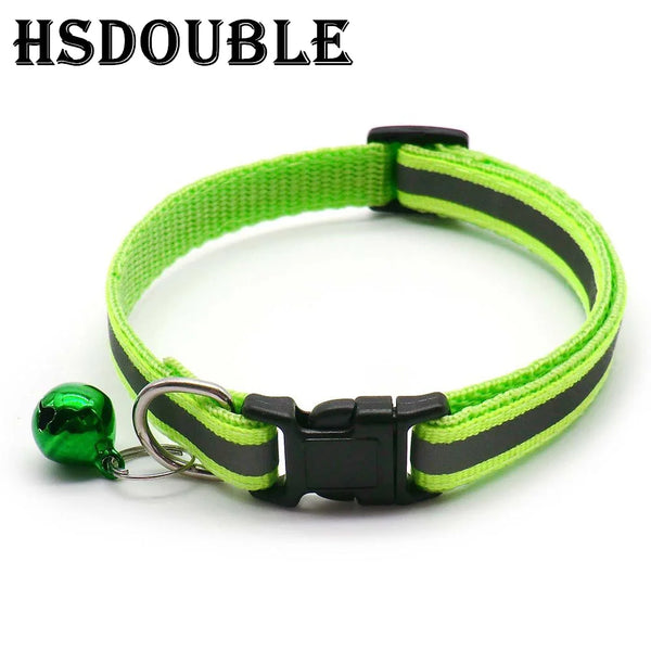 Reflective Adjustable Cats And Small Dogs Collars With Bells (2Pcs/Pack 12 )
