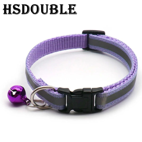 Reflective Adjustable Cats And Small Dogs Collars With Bells (2Pcs/Pack 12 )