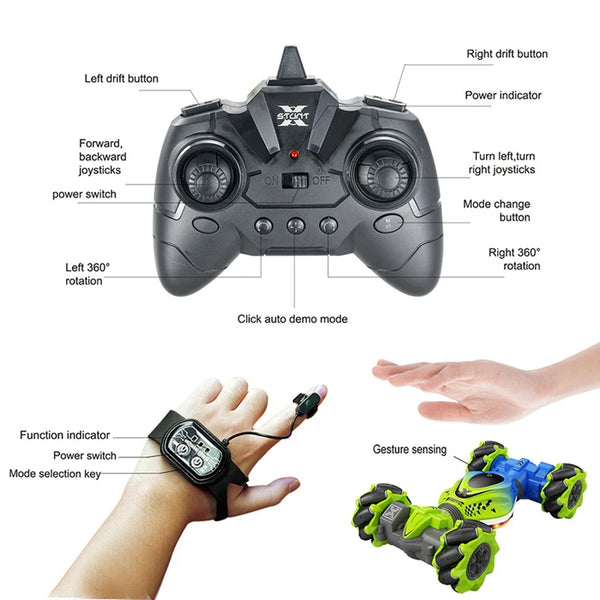 4WD Remote Control Car Toy 2.4G   Watch Gesture Sensor 