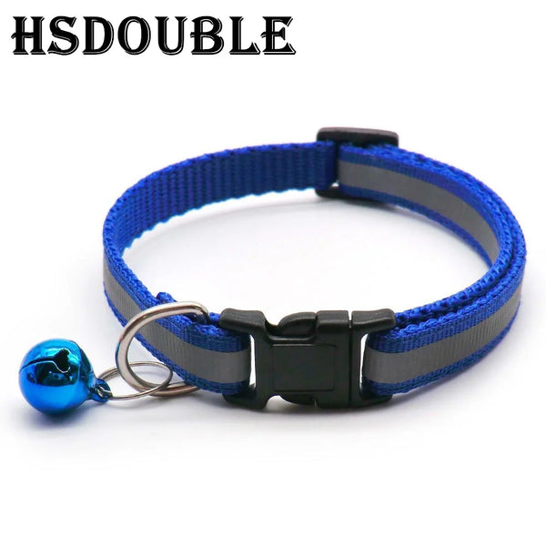 Reflective Adjustable Cats And Small Dogs Collars With Bells (2Pcs/Pack 12 )
