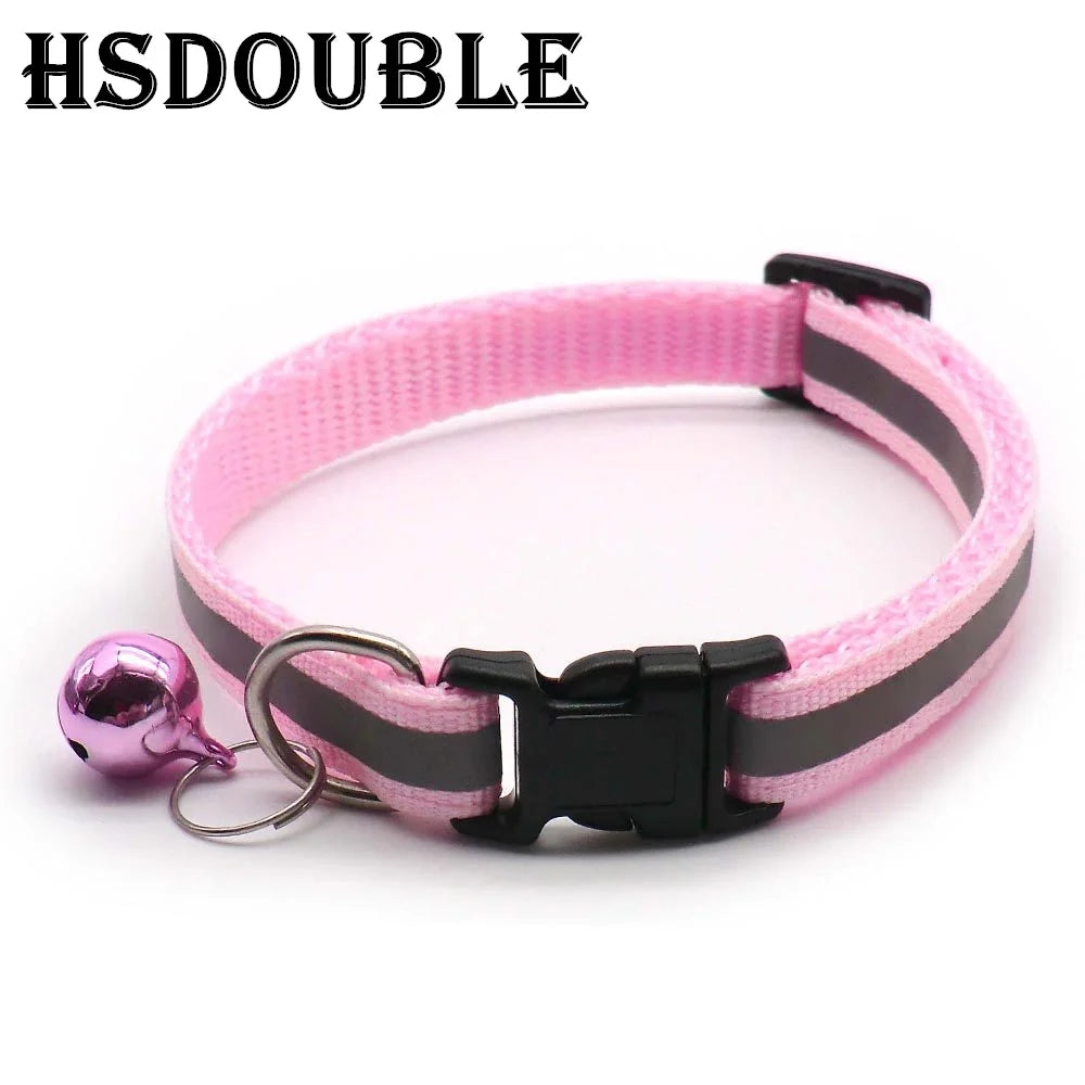 Reflective Adjustable Cats And Small Dogs Collars With Bells (2Pcs/Pack 12 )