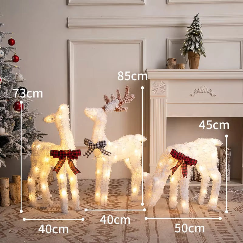 Christmas Decorations Christmas Elk Snowman Light Ornament Christmas Tree Decorations 2022 New Year Gifts Christmas Ornaments