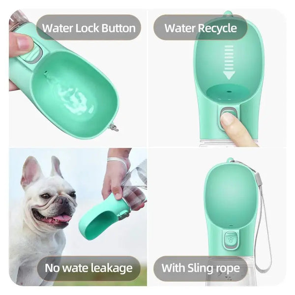 Gogogizmos Portable Dog Water Bottle for Easy Hydration | Durable and Eco-Friendly PC Material | One-Key Operation | Perfect for Walking, Riding, or Hiking with Your Dog