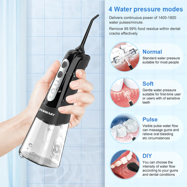 Dental Water Jet Flosser (300ML Teeth Cleaner)