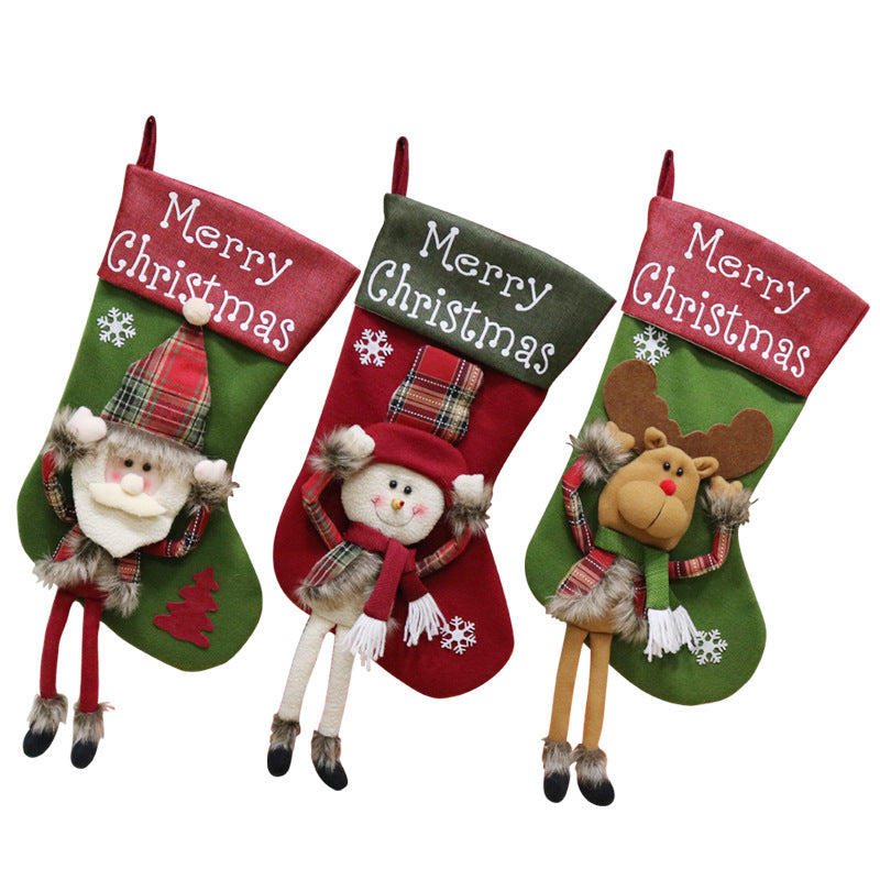 Christmas Plush Sock Set (Tree Pendant Decorations)