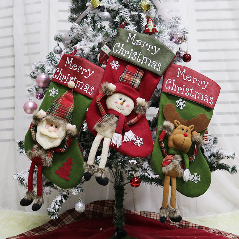 Christmas Plush Sock Set (Tree Pendant Decorations)