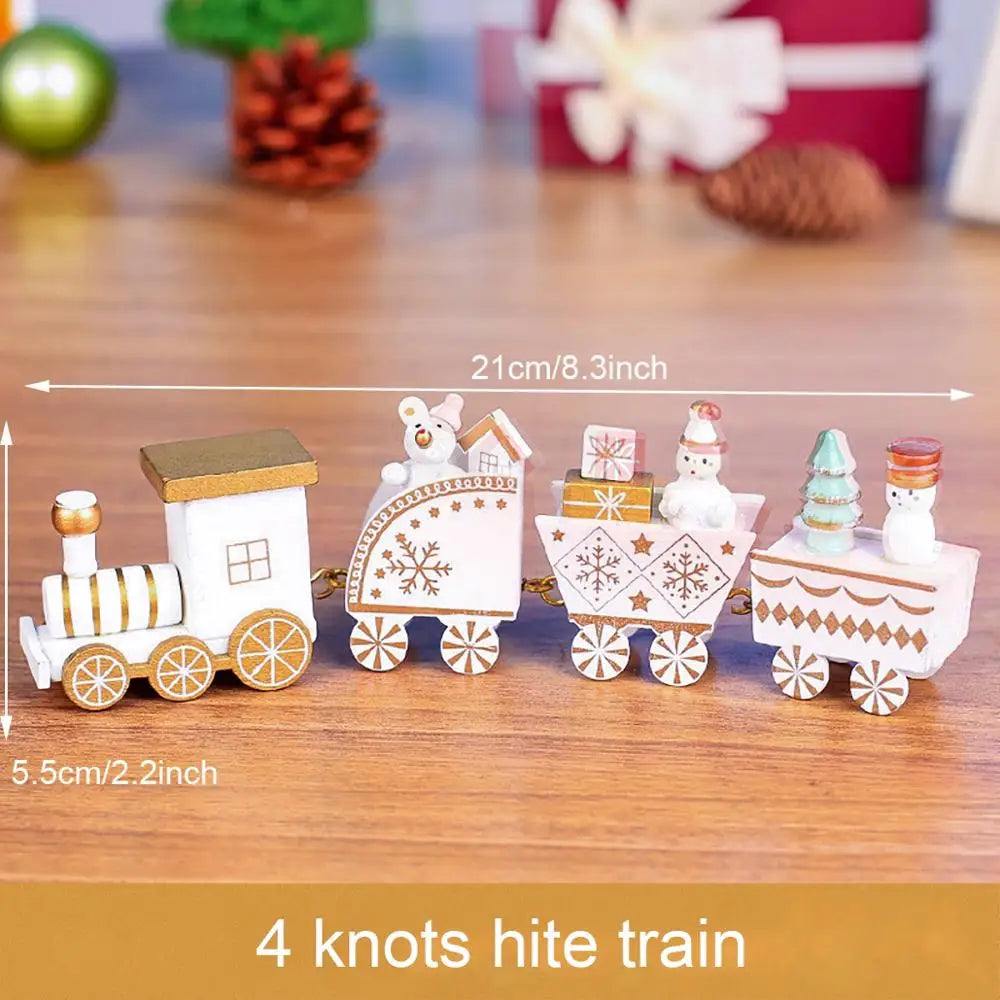 Little Train Wooden Christmas Decorations for Home 2024 Xmas Decor Christmas New Year 2024 Christmas Ornaments Christmas Noel