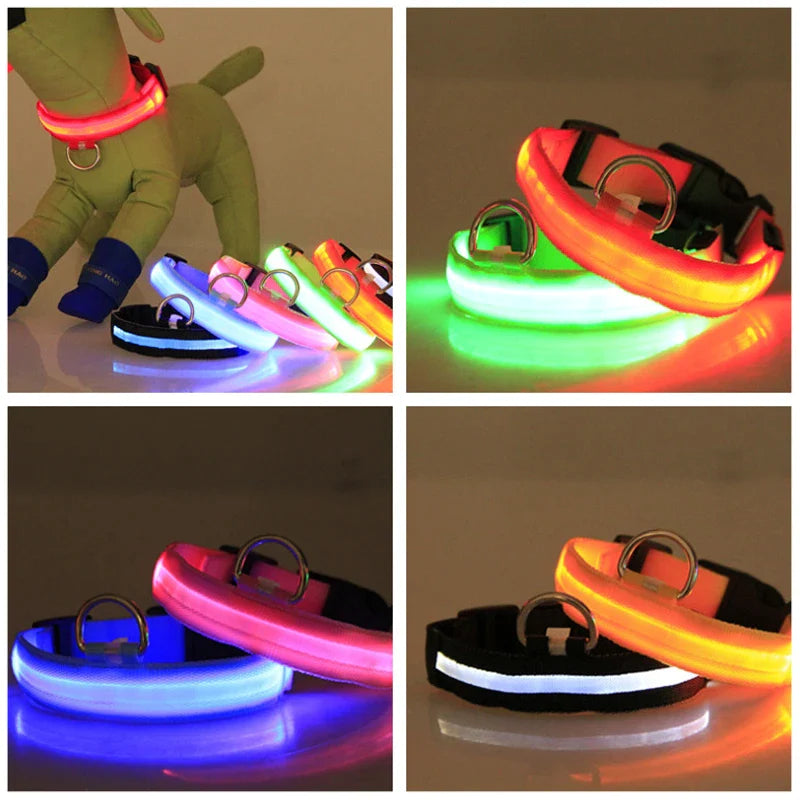 LED Adjustable Dog Collar  ( Waterproof )