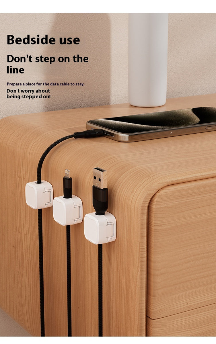 Magnetic Cable Clip under Desk Cable Management Adjustable Cord Holder Wire Organizer and Cable Management Wire Keeper