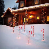 8Pcs Solar Christmas Candy Cane Light ( Outdoor Waterproof Christmas Light LED)