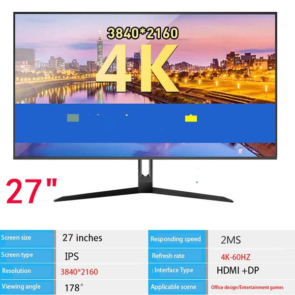 4K Resolution 27 Inch 144HZ 165 HZ Uhd Monitors 