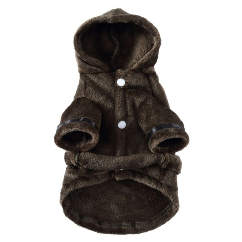 Soft Quick Drying Pet Pajama with Hood Thickened Luxury Soft Cotton Hooded Bathrobe Super Absorbent Dog Bath Towel Pet Nightwear