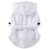 Soft Quick Drying Pet Pajama with Hood Thickened Luxury Soft Cotton Hooded Bathrobe Super Absorbent Dog Bath Towel Pet Nightwear